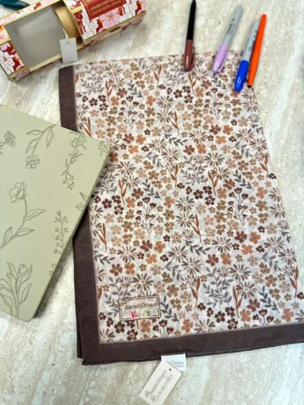 ANNE - KIZ ŞAL TAKIMI - CICEK BAHCESI KAHVE - 3