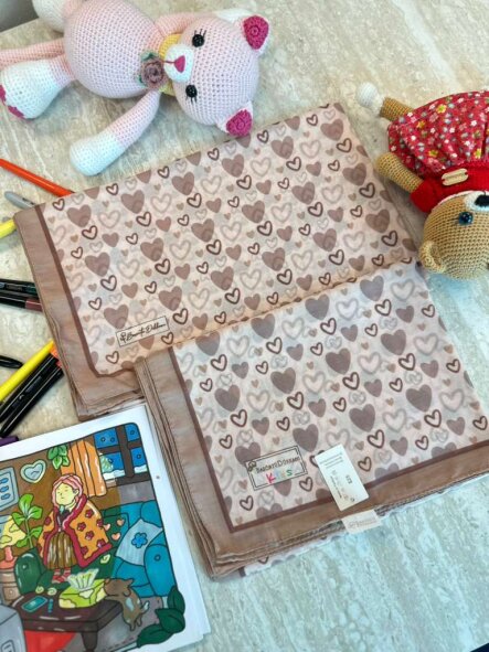 ANNE - KIZ ŞAL TAKIMI - LATTE KALP - 