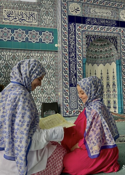 ANNE - KIZ ŞAL TAKIMI - MAVİ KIR ÇİÇEĞİ - 4