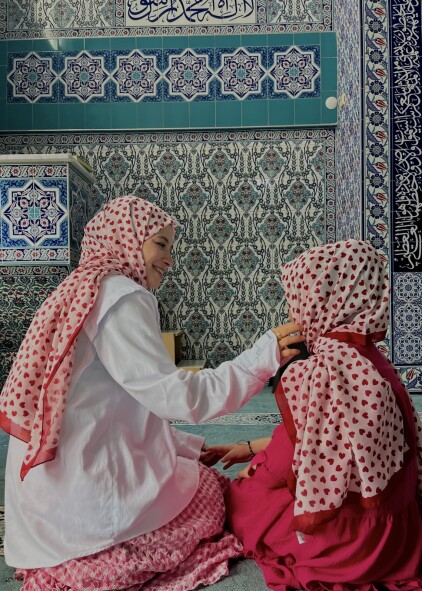 ANNE - KIZ ŞAL TAKIMI - KIRMIZI KALP 