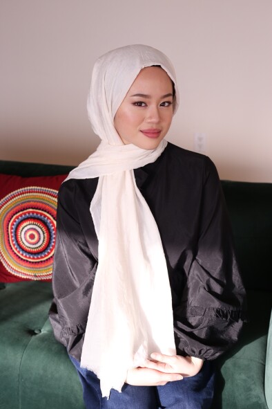 BAMBU ŞAL - KIRIK BEYAZ - 3