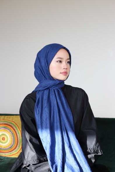 BAMBU ŞAL - AÇIK LACİVERT 