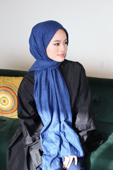 BAMBU ŞAL - AÇIK LACİVERT - 2