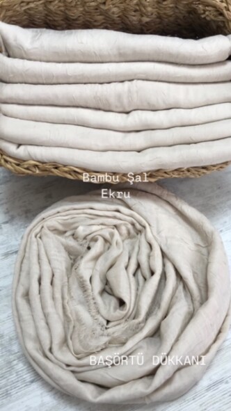 BAMBU ŞAL - EKRU - 2