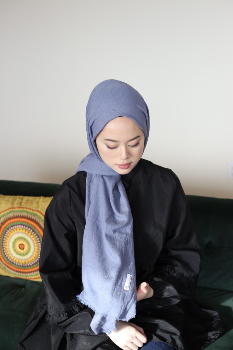 BAMBU ŞAL - MAVİ GRİ - 2