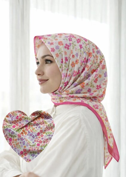 BASIC ÇİCEK BAHCESI DESEN EŞARP - 