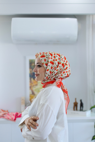 BASIC KARPUZ DESEN EŞARP - 3