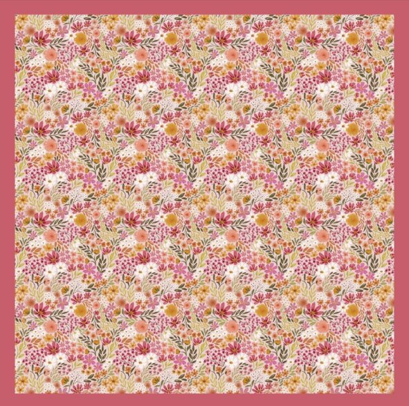 BASIC PEMBE MASAL DESEN EŞARP - 