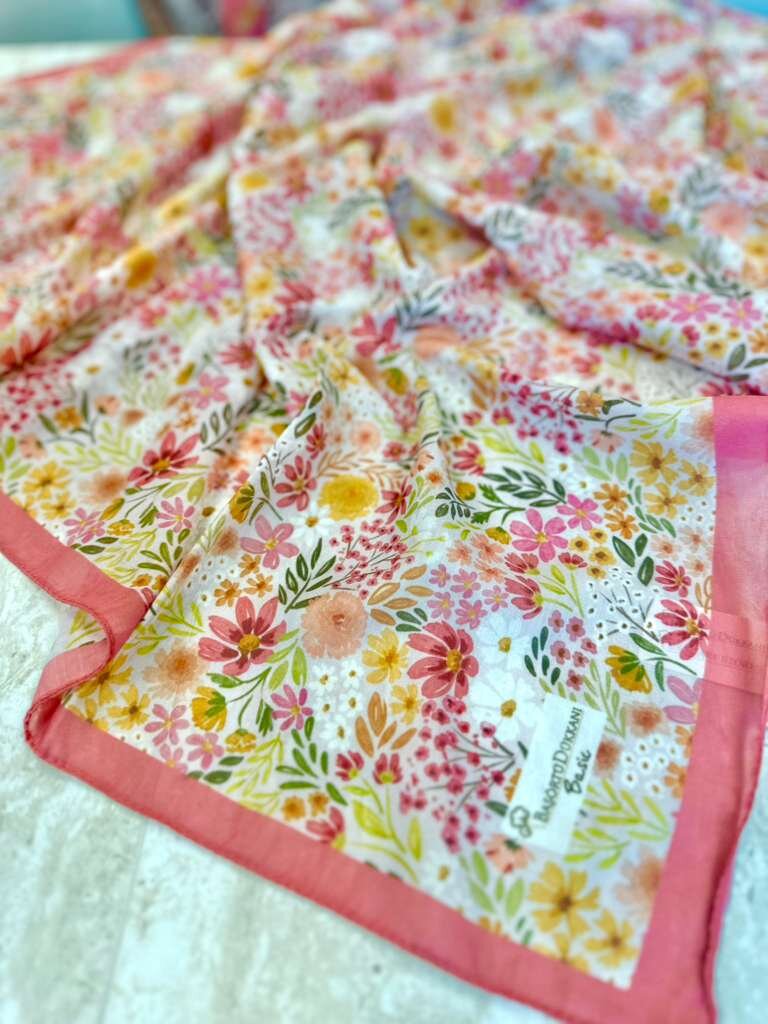 BASIC PEMBE MASAL DESEN EŞARP - 3