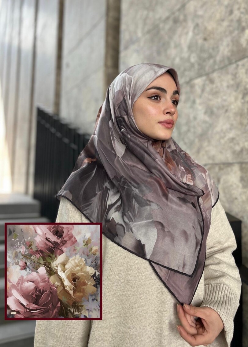 CANVAS TABLO DESEN EŞARP - KIZIL TOPRAK - 1