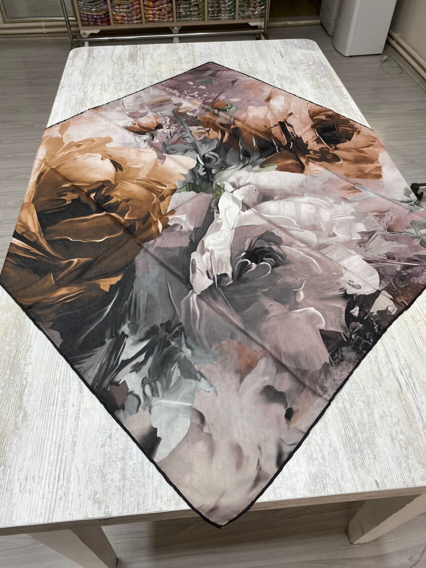 CANVAS TABLO DESEN EŞARP - KIZIL TOPRAK - 2