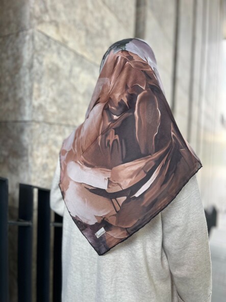 CANVAS TABLO DESEN EŞARP - KIZIL TOPRAK - 4