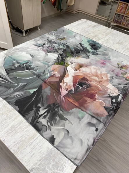 CANVAS TABLO DESEN EŞARP - YEŞİL - 2