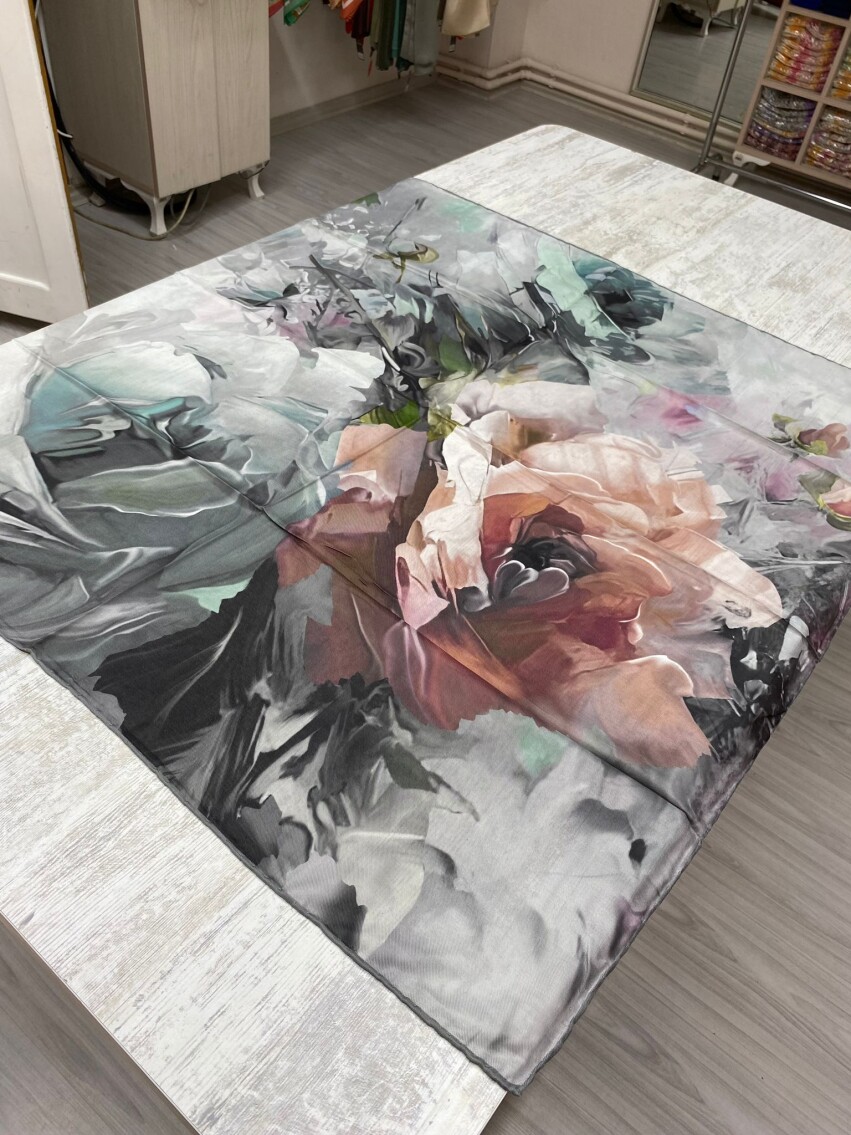 CANVAS TABLO DESEN EŞARP - YEŞİL - 2