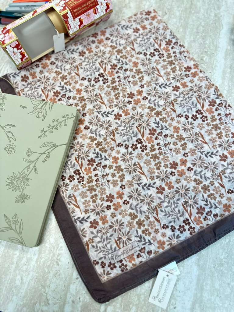 CICEK BAHCESI DESEN ANNE ŞAL KAHVE - 1