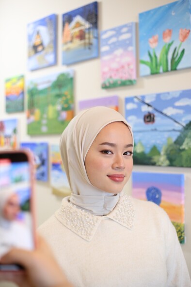 ÇITÇITLI HAZIR BONE ŞAL - BEJ - 3