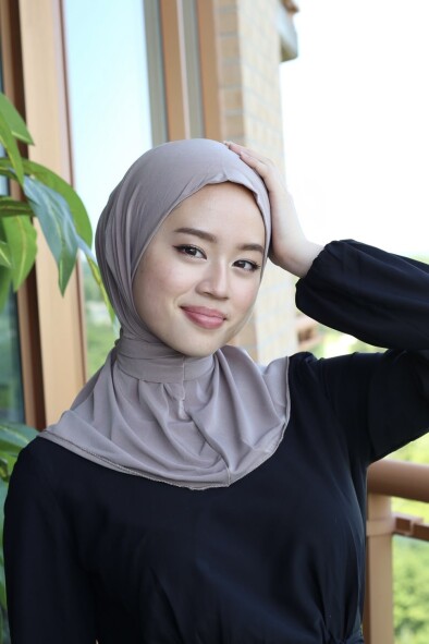 ÇITÇITLI HAZIR BONE ŞAL - SICAK GRI - 