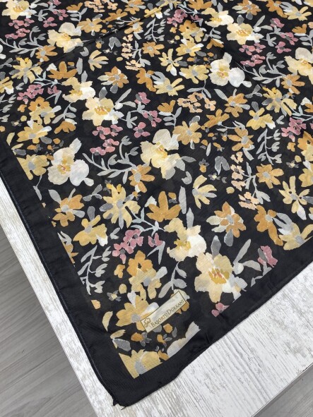 ÇUHA DESEN EŞARP - SİYAH - 2