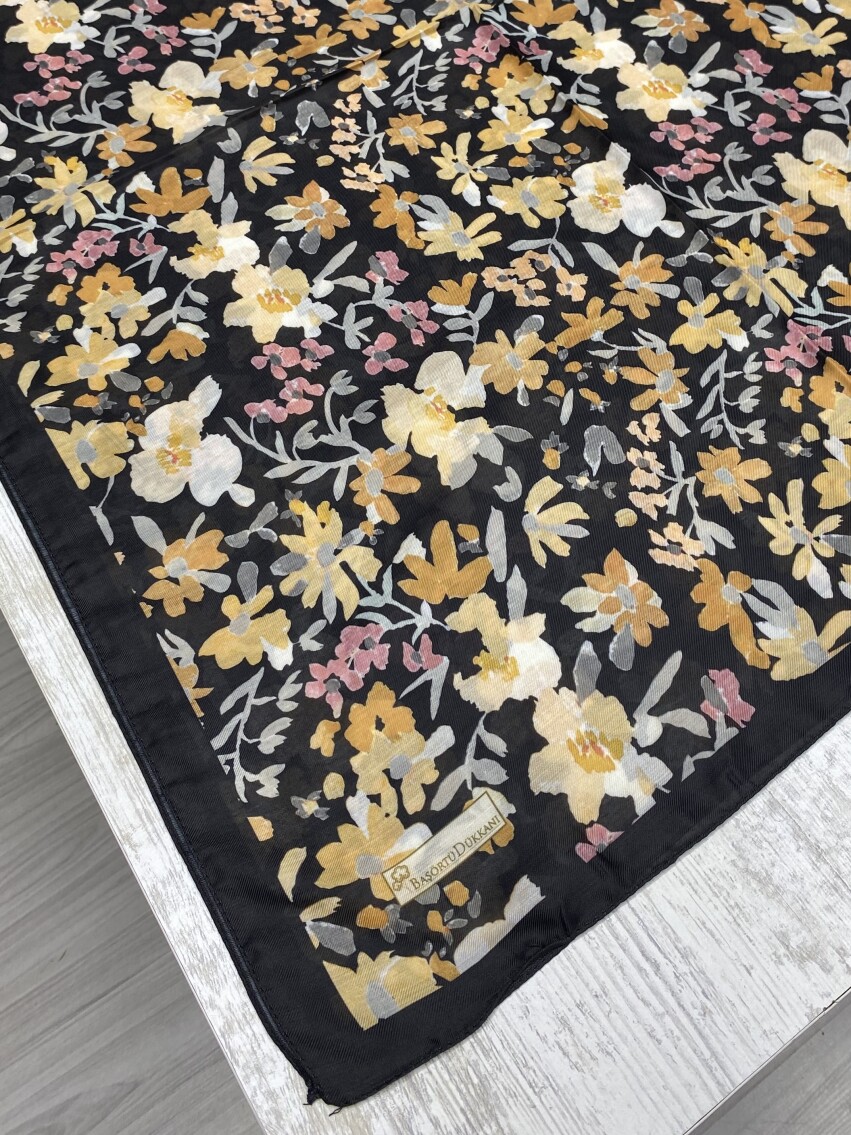 ÇUHA DESEN EŞARP - SİYAH - 2