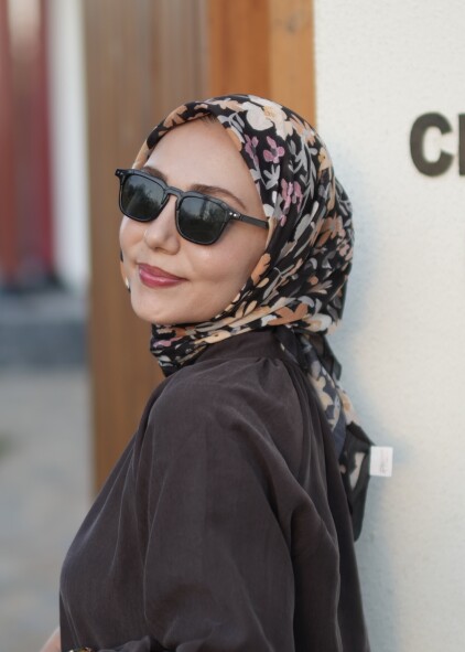 ÇUHA DESEN EŞARP - SİYAH - 