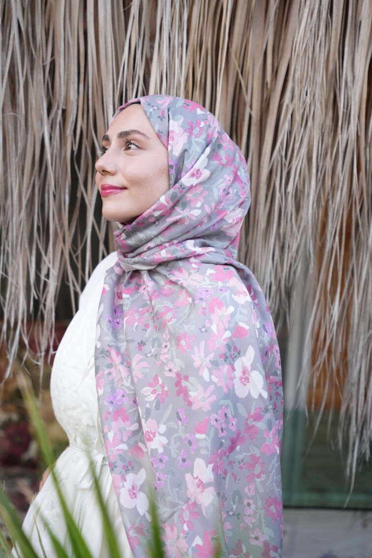 ÇUHA DESEN ŞAL - GRİ - 1