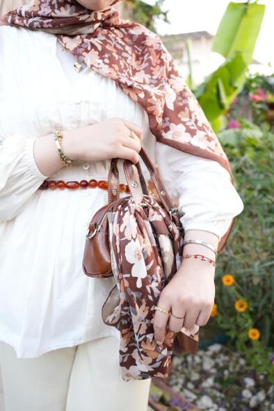 ÇUHA DESEN ŞAL - KAHVE - 2