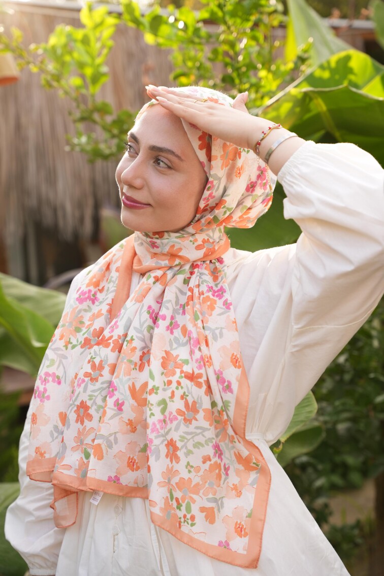 ÇUHA DESEN ŞAL - TURUNCU - 1