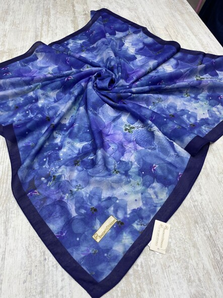 DELORA DESEN EŞARP - LACIVERT - 2