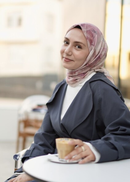 DELORA DESEN EŞARP - PEMBE VİZON - 3