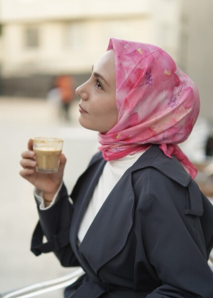 DELORA DESEN EŞARP - SIKLAMEN - 