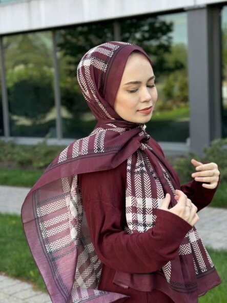 EKOSE ŞAL - BORDO - 
