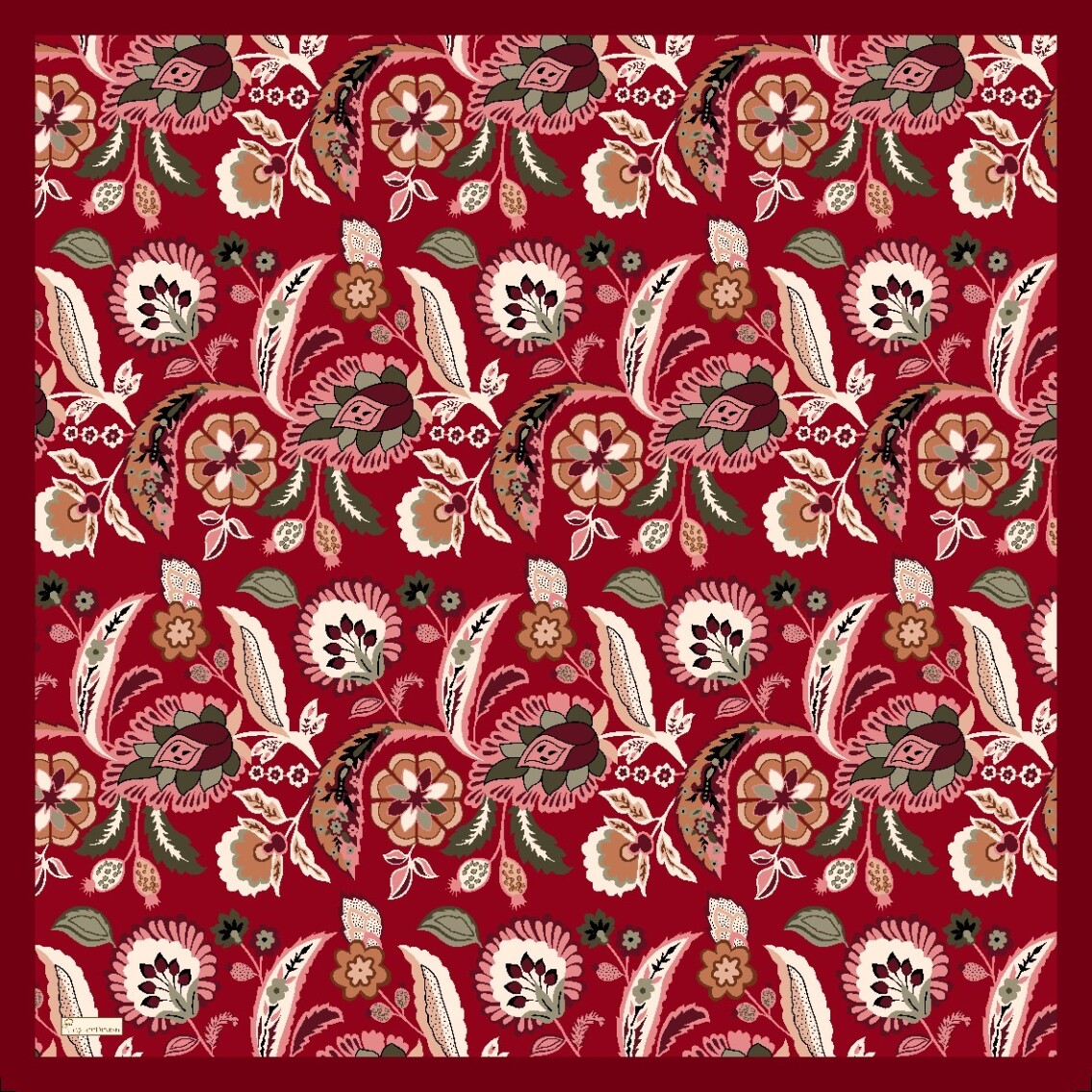 ETNİK DESEN EŞARP - BORDO - 2