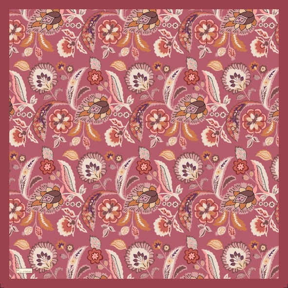 ETNİK DESEN EŞARP - GÜL KURUSU - 2