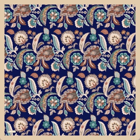 ETNİK DESEN EŞARP - LACİVERT - 2