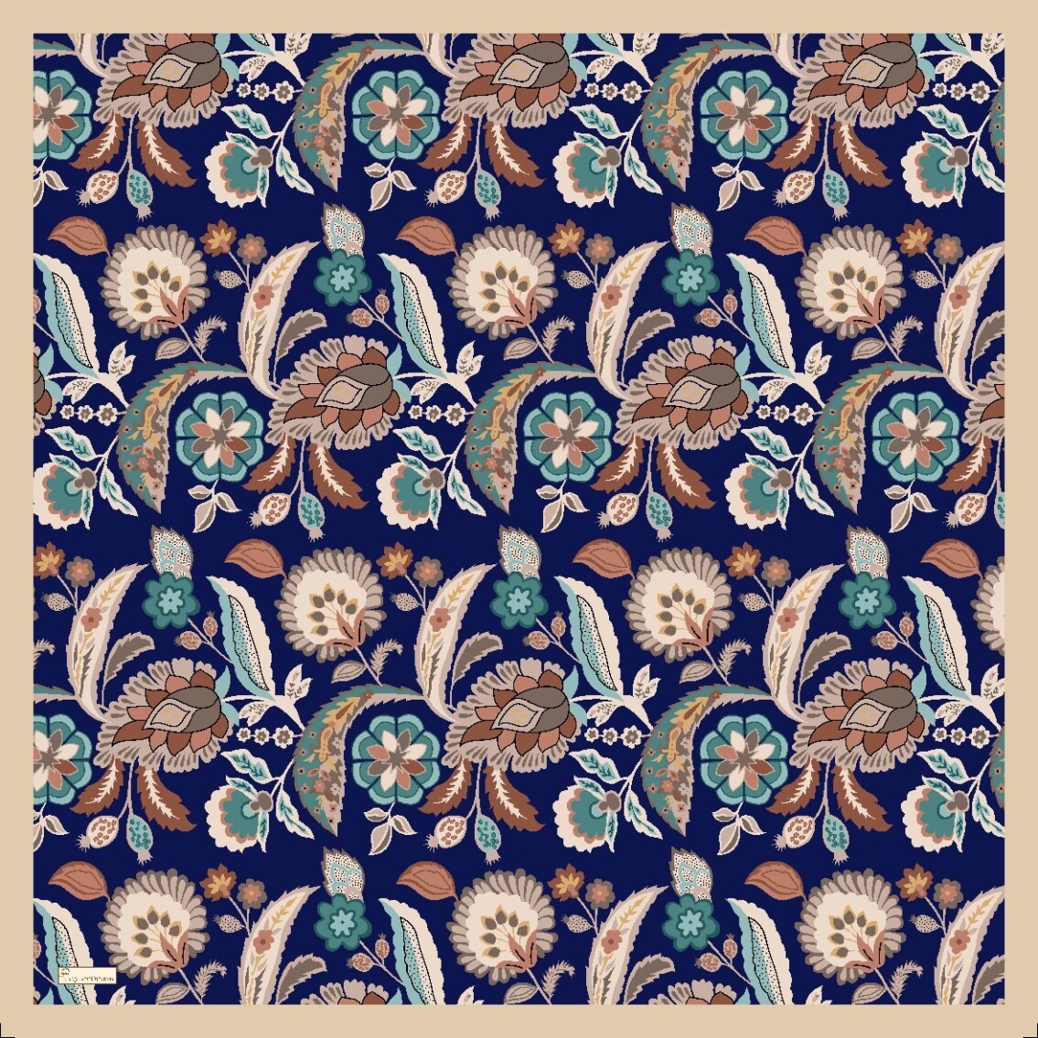 ETNİK DESEN EŞARP - LACİVERT - 2