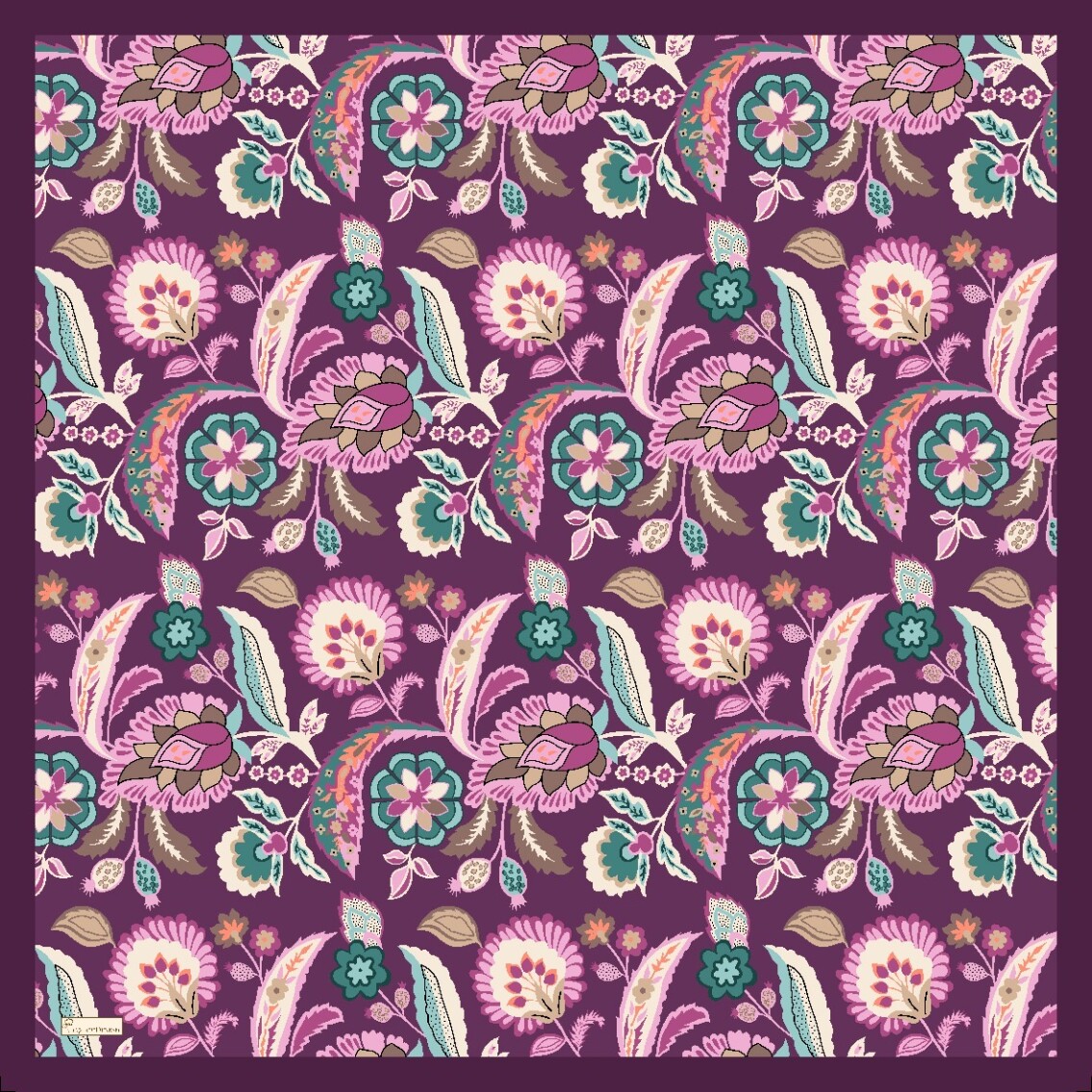 ETNİK DESEN EŞARP - MOR - 2