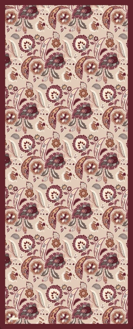 ETNİK DESEN ŞAL - KREM MÜRDÜM - 2