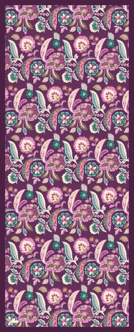 ETNİK DESEN ŞAL - MOR - 2