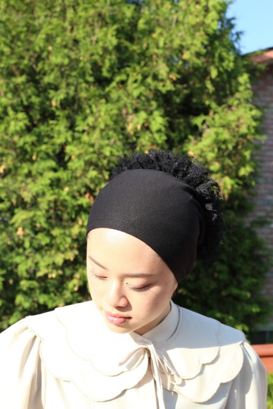 FIRFIRLI BONE - SİYAH - 4