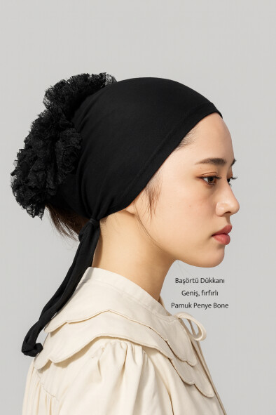 FIRFIRLI BONE - SİYAH 