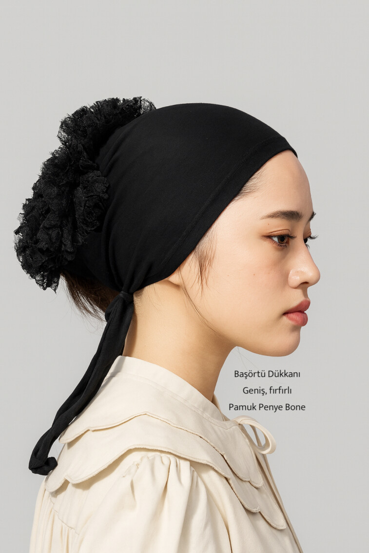 FIRFIRLI BONE - SİYAH - 1