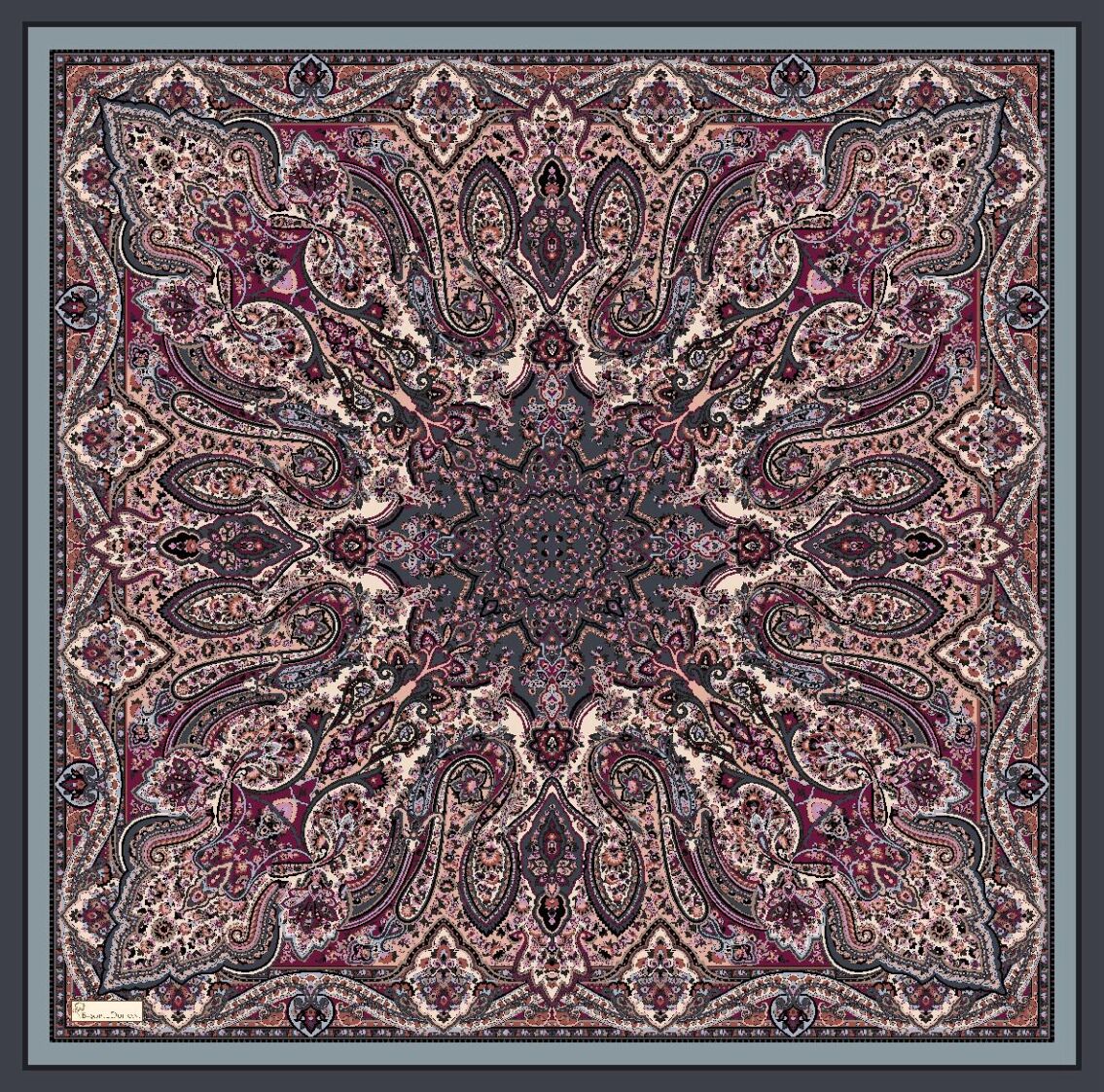 FİRUZE DESEN EŞARP - GRİ MÜRDÜM - 2