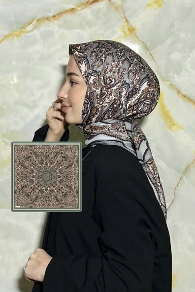 FİRUZE DESEN EŞARP - MİNT - 