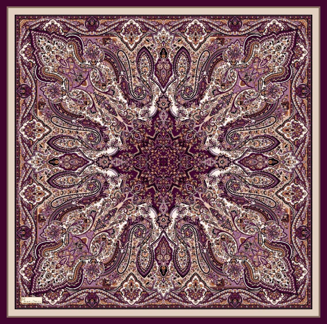 FİRUZE DESEN EŞARP - MÜRDÜM - 3