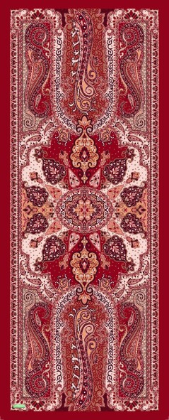 FİRUZE DESEN ŞAL - BORDO - 6