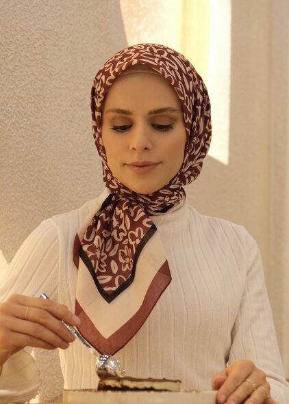 FLORA LİNE EŞARP - BORDO - 2