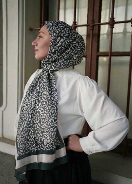 FLORA LİNE ŞAL - CAM YESILI - 2