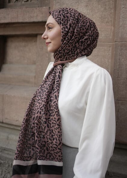 FLORA LİNE ŞAL - KARAMEL - 4