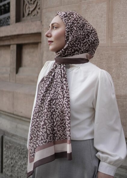 FLORA LİNE ŞAL - MOCHA - 