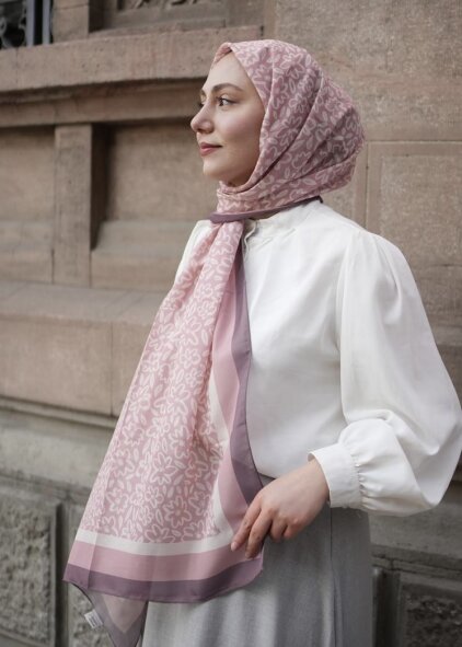 FLORA LİNE ŞAL -PUDRA - 3